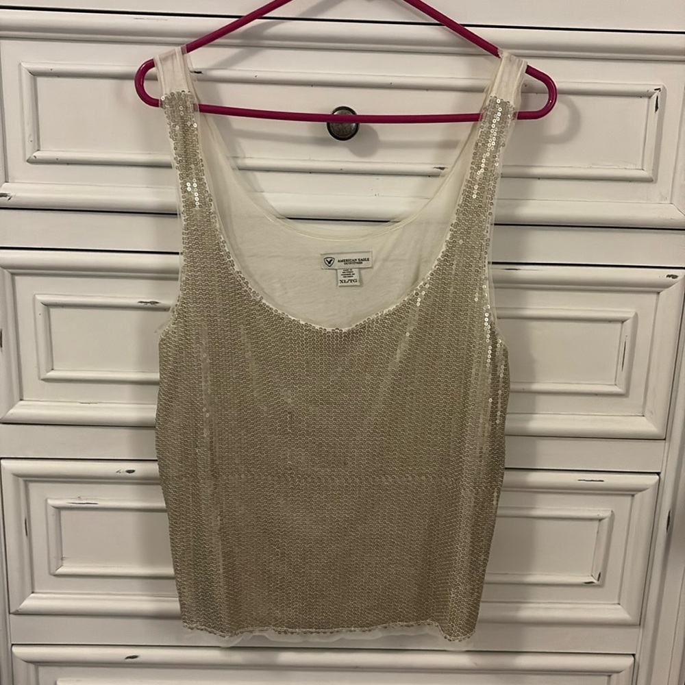 Sequined tank top